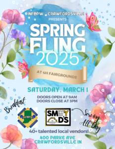 Spring Fling Craft Show March 1st 2025 at the 4H grounds 